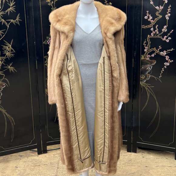 Furs By Robert - Beautiful Vintage Full Length Mink Fur Coat - Picture 3 of 10